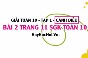Giải bài 2 trang 11 Toán 10 tập 1 SGK Cánh Diều